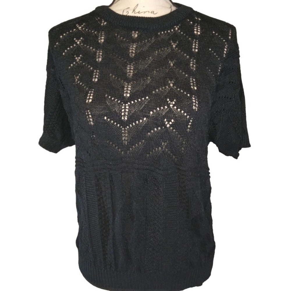 Vintage 80's Nugare Mexico Acrylic Knit Sweater Blouse Size L